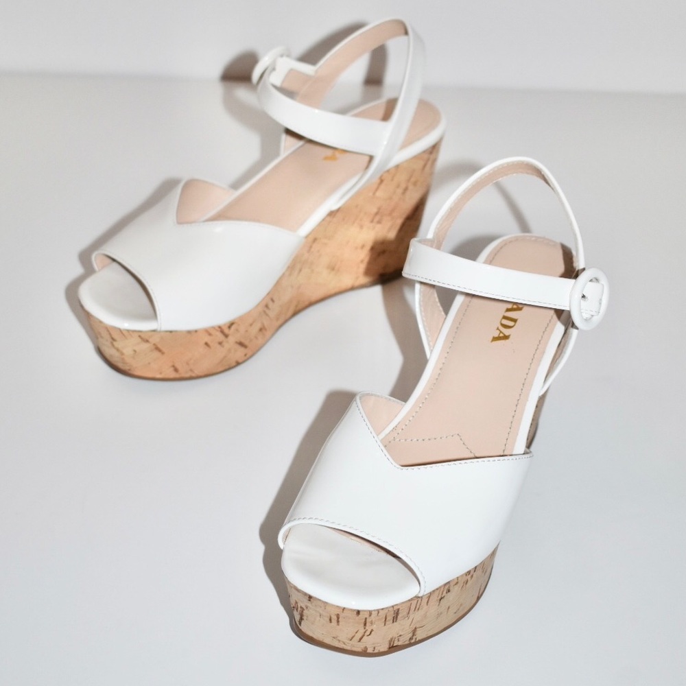 PRELOVED PRADA CALZATURE DONNA SHOES SIZE 37 - Picture 5 of 9